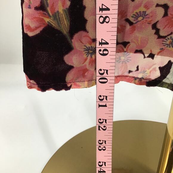 LULU'S  L Buy You Flowers Plum Floral Print Velvet Strapless Midi Dress NEW B24 - Picture 5 of 11